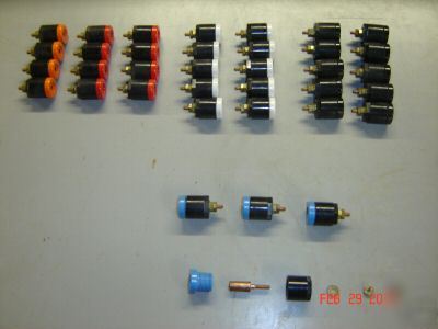 Lot of 36 bananna plug sockets heavy duty panel mount