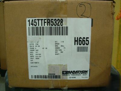 Marathon general purpose motor 145TTDR5328 1.5HP/ 3PH