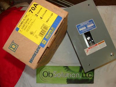 Square d HOM2-4L70F 70A load center 2 spaces 4 circuits