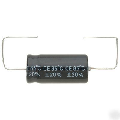 1UF 250V 85 deg axial electrolytic capacitors x 10 