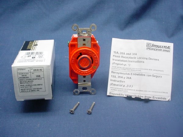 10 leviton L7-20 locking V0 receptacles 20A 277V 2330