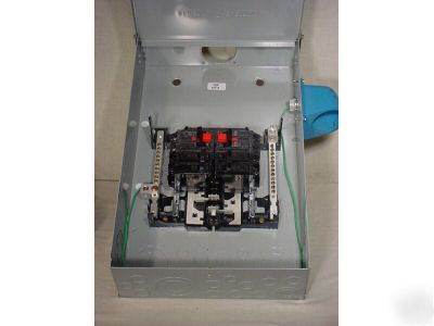 New 125 a rainproof load center w/ breakers & arrestor