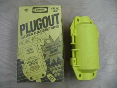 New lot of 2 hubbell plugout lockout connector boxes 