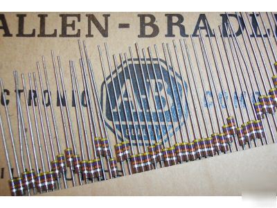 25 allen bradley carbon comp resistors 150K 10% * 1/4W