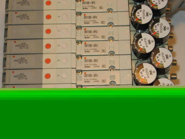 New smc solenoid bank 12 valves SV1100-5FU w/ EX500UNIT