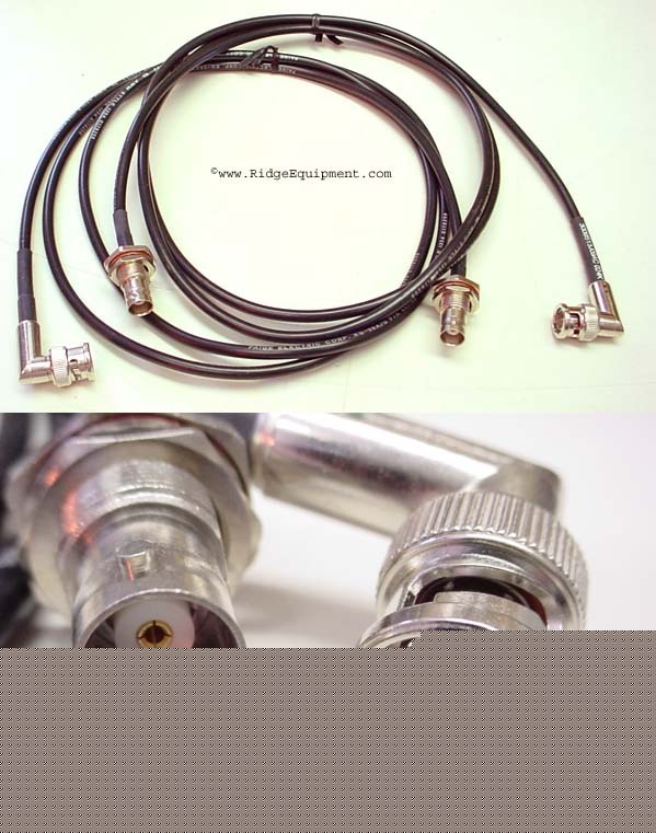 Set of 2 rg-58 50 ohm bnc 4.5FT (1804)