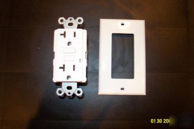 White 20 amp gfci receptacles