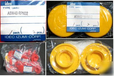 New 1 lot of 36 idec ABW4B-r ABE4B-y tw 40MM mshrm cap 