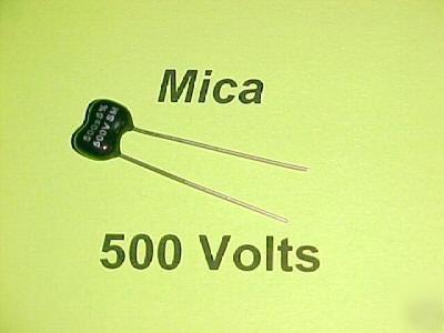 100PF at 500V dipped silver mica capacitors : qty=22