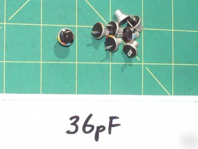 Capacitors button mica w #2-56 hole 36PF 8 vintage nos