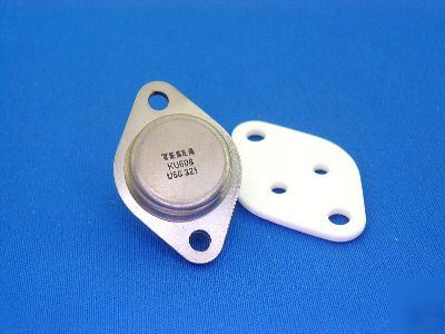New transistor KU608 tesla 80V 10A to-3 + insulator