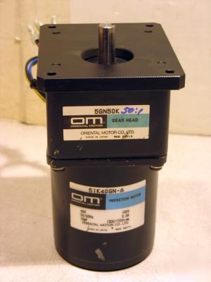 Oriental motor 5GN50K gear head 5IK40GN-a 1300/1550 rpm