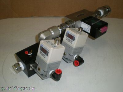Teledyne hastings hfm-301 valve w/ two smc ITV2030 regs