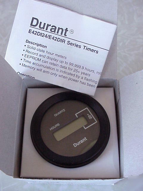 Durant hourmeter round 48-150VDC 100-230VAC accumulate 