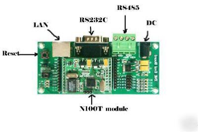 Embedded serial port (ttl) to ethernet evaluation board