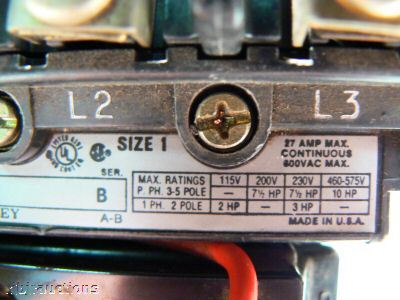 Ab allen bradley nema 1 509-bod motor starter