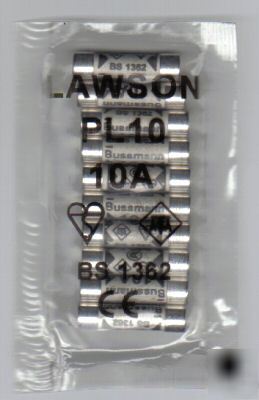 New 50 x 10AMP plug fuses 25MM BS1362 , many fuses