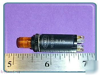 Dialco momentary pushbutton switch with yellow led